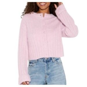 Wild Fable Ribbed Button Front Lavender Cardigan Size‎ Small
